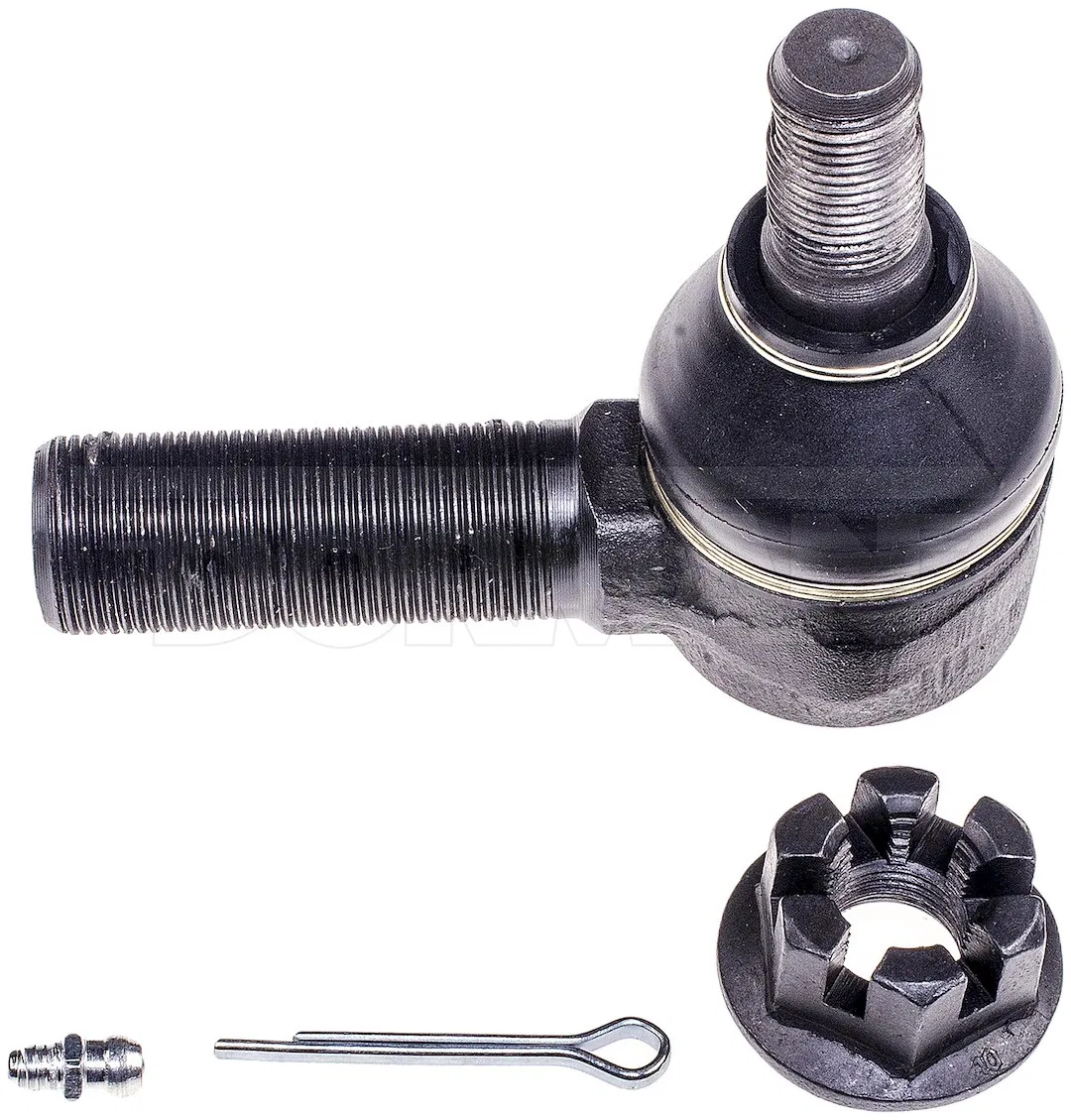 T2010R – DORMAN Tie Rod End, OE Replacement 85 Millimeter Length With Castle Nut/ Cotter Pin And Zerk Fitting